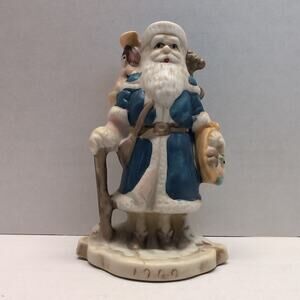 Santa Through the Years 1900 Victorian Porcelain Figurine With Box RSVP 1990